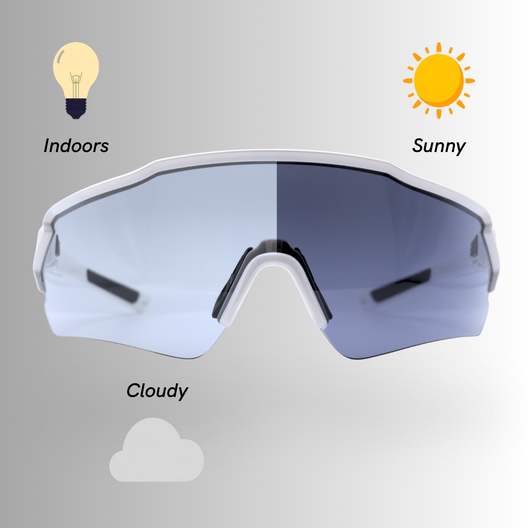 The Vue - Pearl White - Transition Lens with ColorVue | Indoor/Outdoor Z87